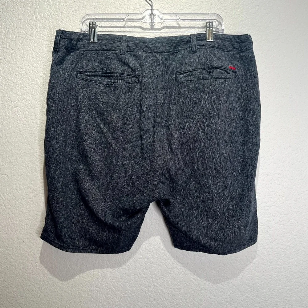 California‎ Republic Bullhead Denim Co Skinny Shorts Mens W38 Gray Herringbone